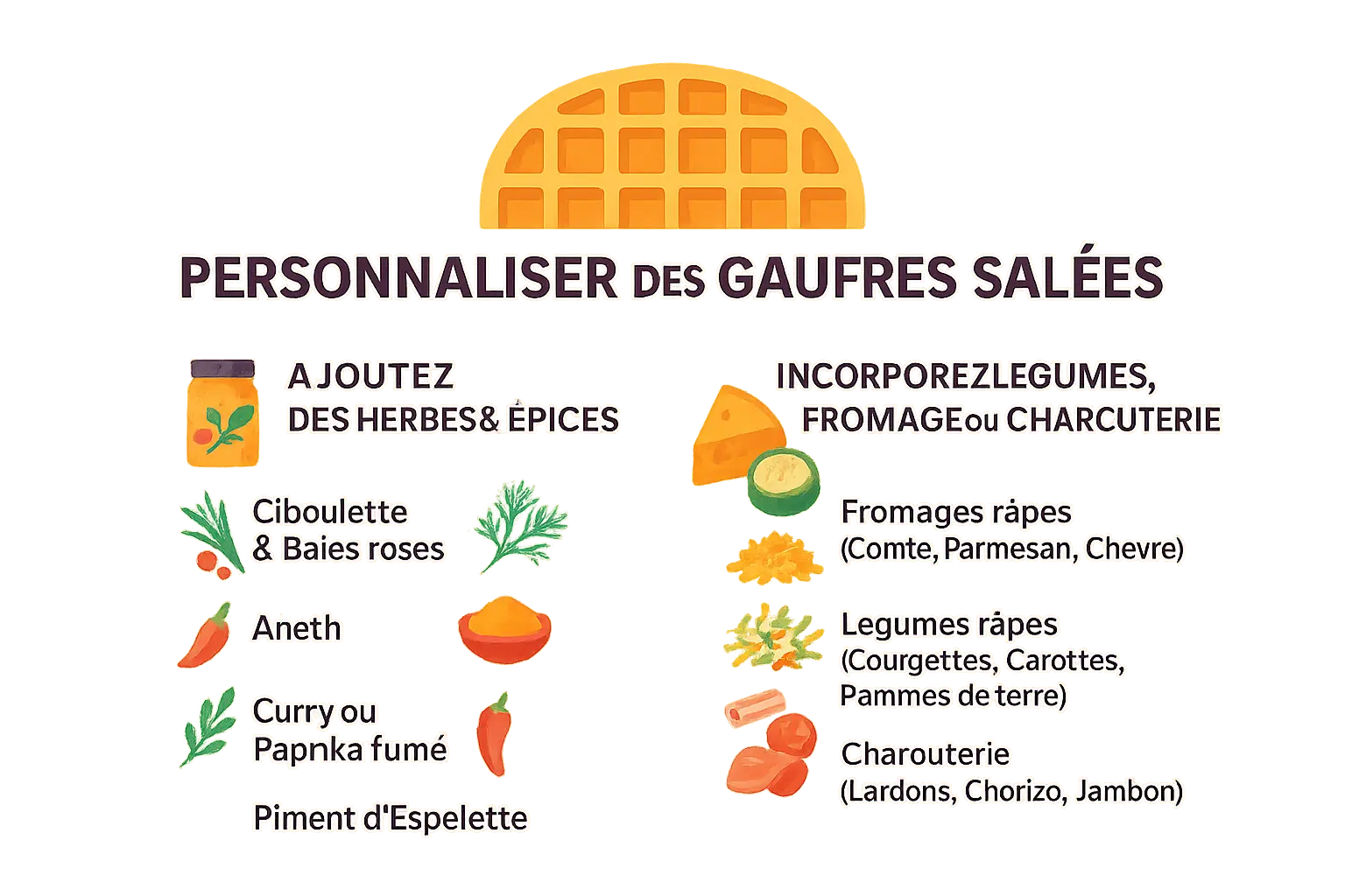 personnaliser vos gaufres salées
