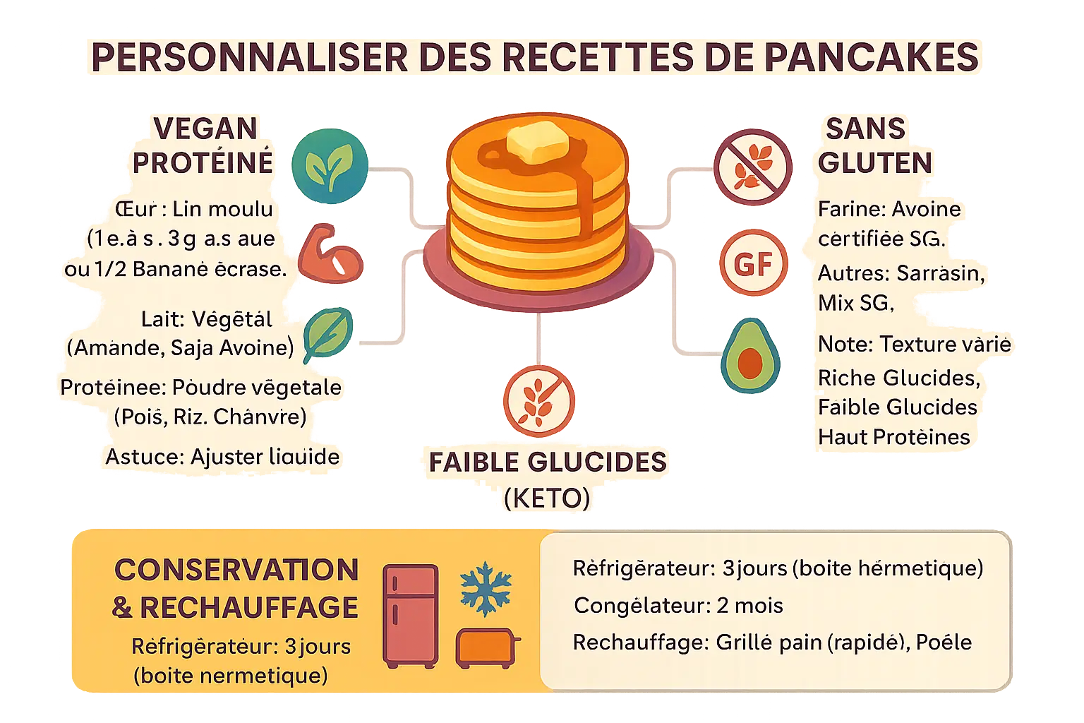 Pancakes protéinés en version végane, sans gluten et keto