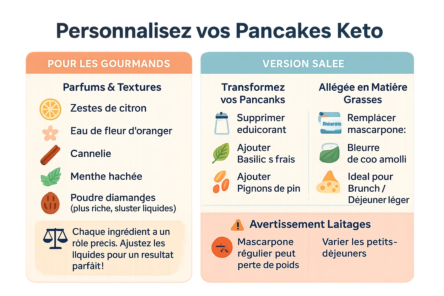 Pancakes keto présentés sur une assiette avec des baies et du sirop sans sucre