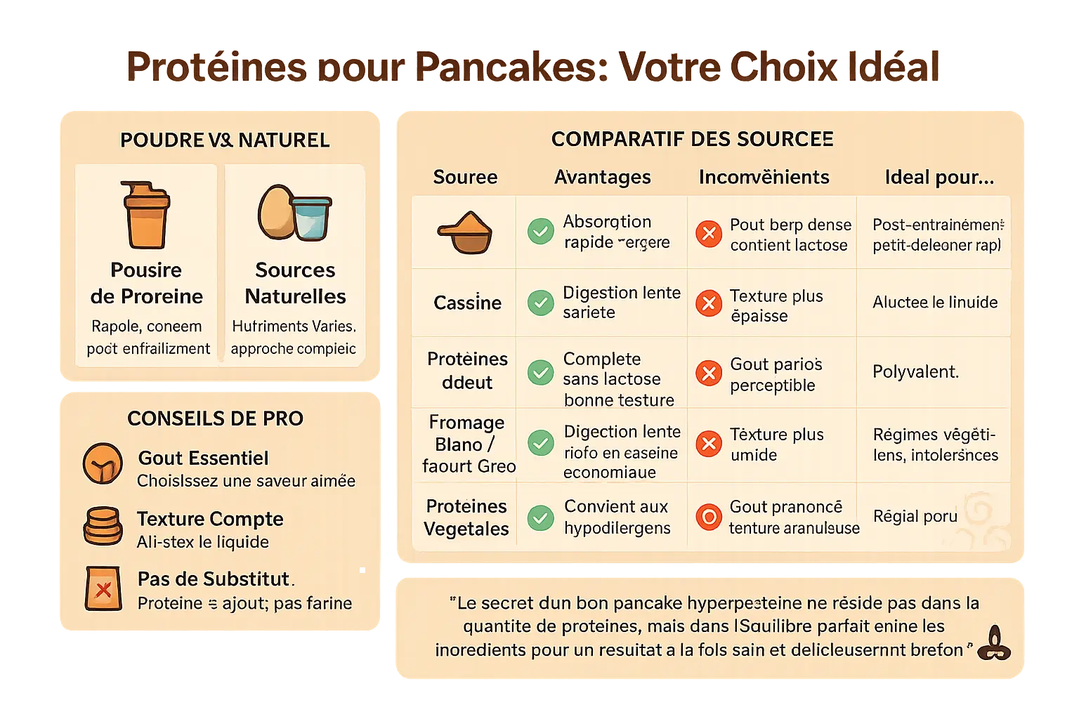 Comparatif des protéines pour pancakes
