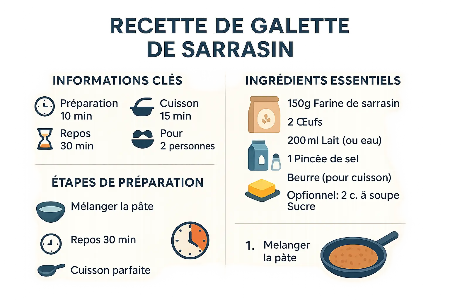 <strong>Recette de galette de sarrasin</strong>