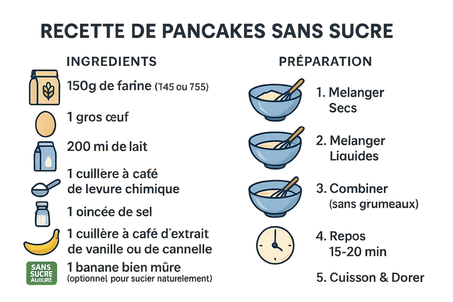 Pancakes empilés avec des morceaux de banane et de la cannelle saupoudrée