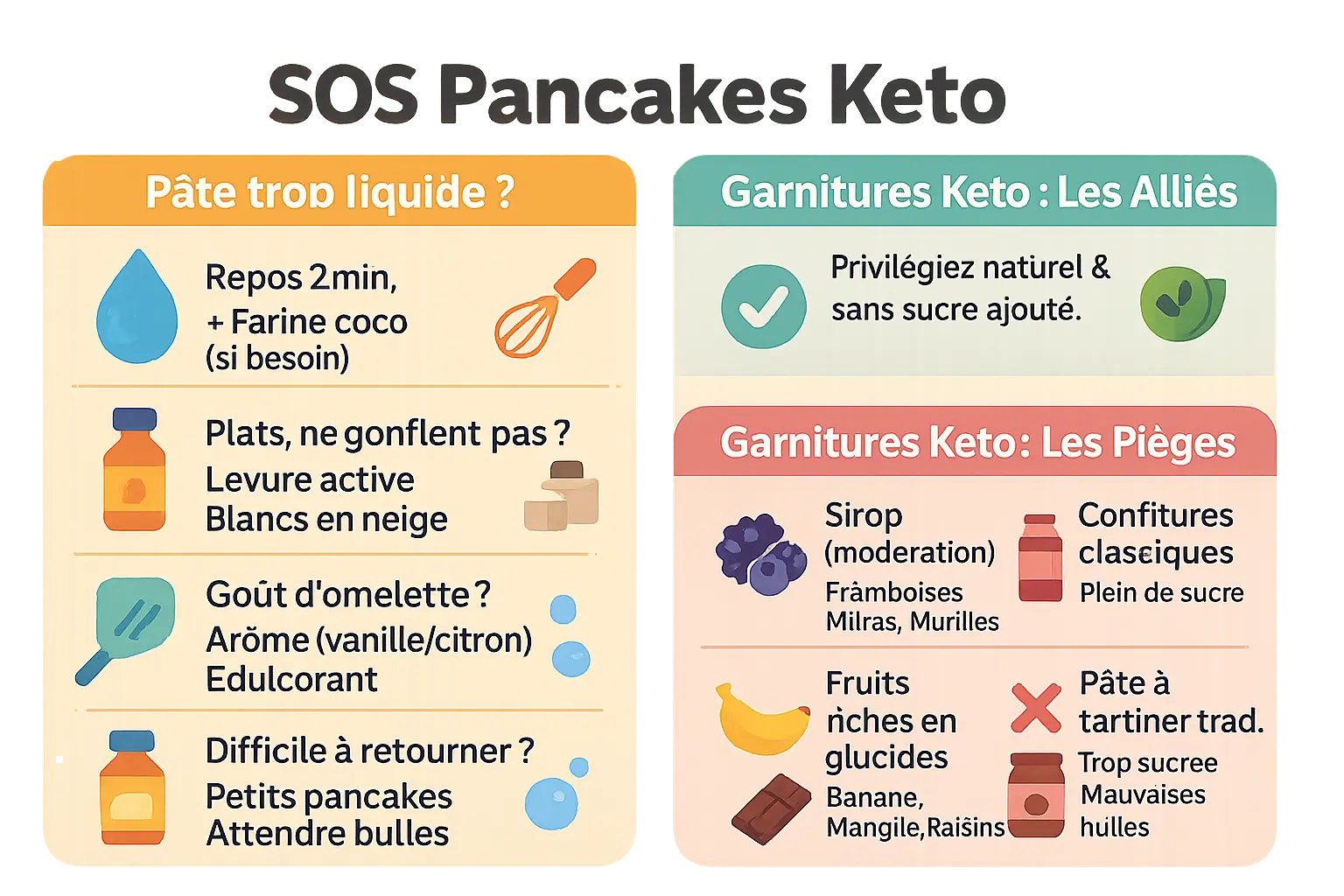 Pancakes keto avec garnitures faibles en glucides