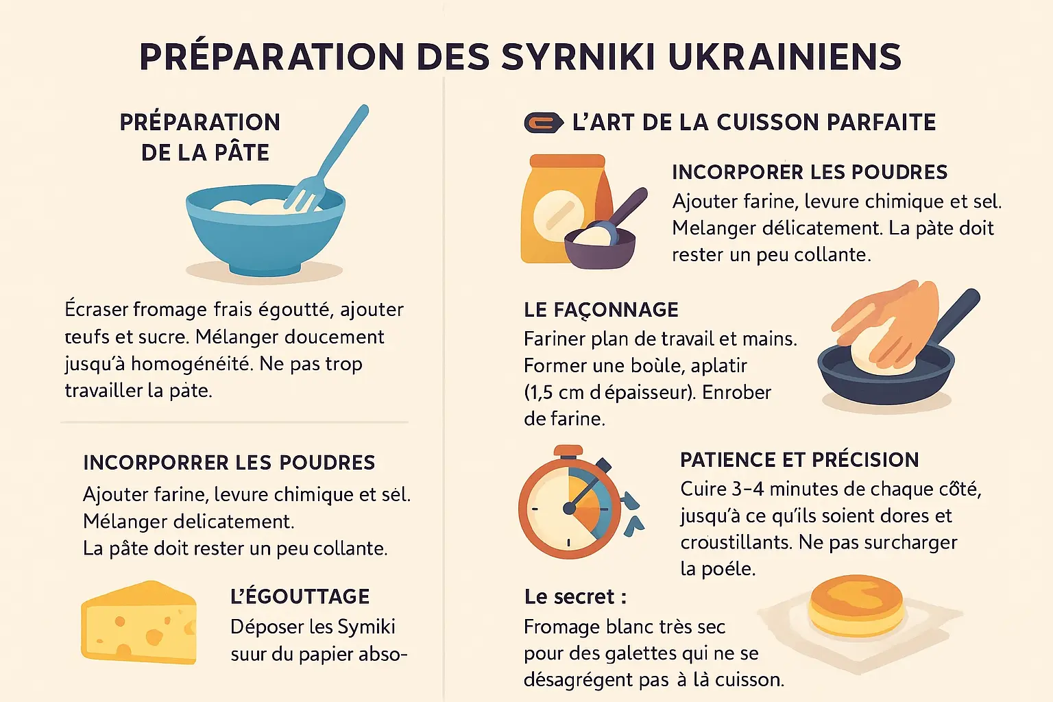 Syrniki ukrainiens dorés sur une assiette avec crème fraîche et confiture