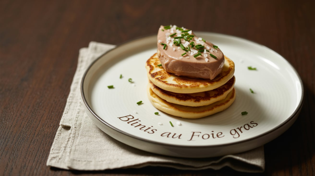 Savourez l'élégance de votre apéritif avec ces blinis gourmands au foie gras, une recette raffinée et festive, parfaite pour surprendre vos invités lors des grandes occasions.